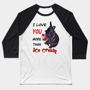 The Best Valentine’s Day Gift ideas 2022, Valentine message with lion head bunny rabbit licking ice cream with Cherry on top. Bunny Rabbits Valentine’s day Baseball T-Shirt